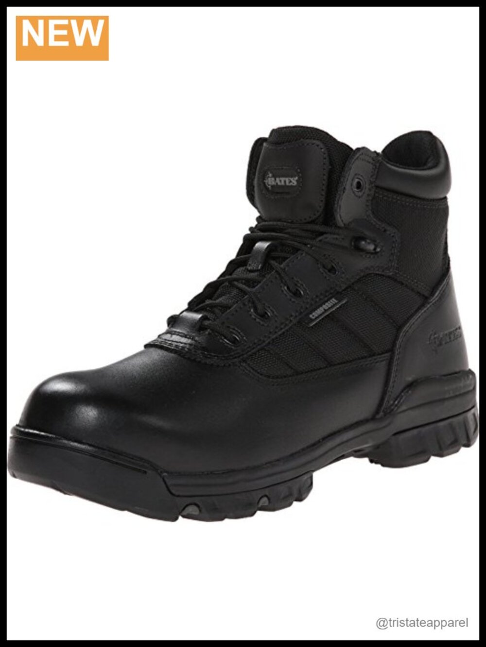 Men's Tactical Work Boots Composite Toe Side Zip Slip Resistant